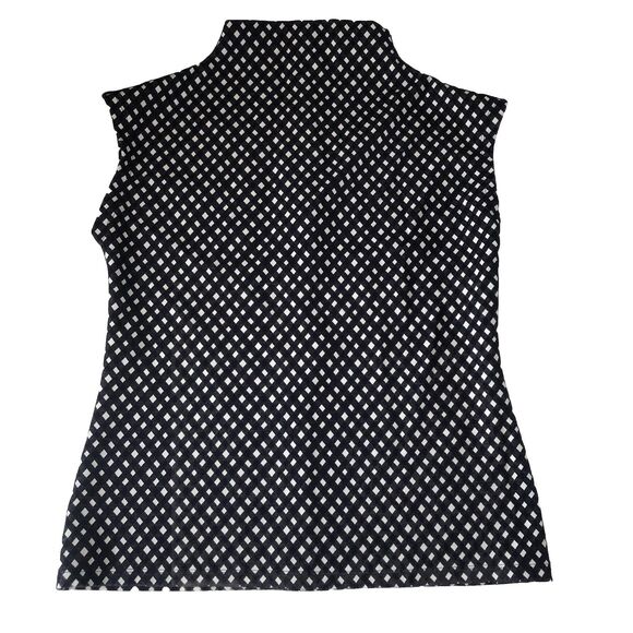 Ann Taylor Women’s Mock Neck Box Tank Top Diamond Design Size Small - Picture 1 of 11